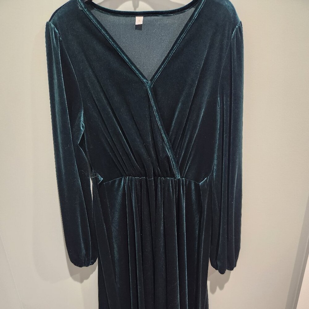 Emerald green party dress